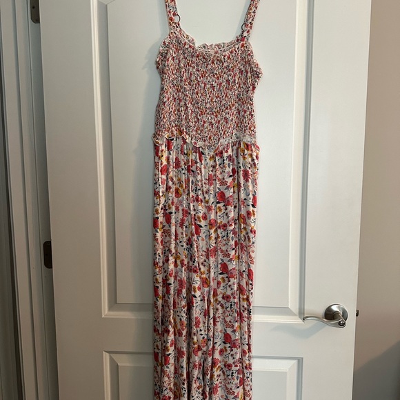 Pants - Floral Smocked Jumpsuit